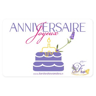 Carte anniversaire